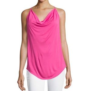 Haute Hippie Pink Cowl Neck Racerback Tank